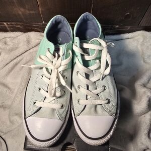 Mint Green Canvas Converse Sneakers